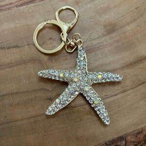 Sparkling Starfish Keychain
